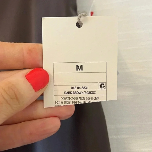 Women's A New Day Brown Faux Leather Flare Pants - Picture 8 of 9